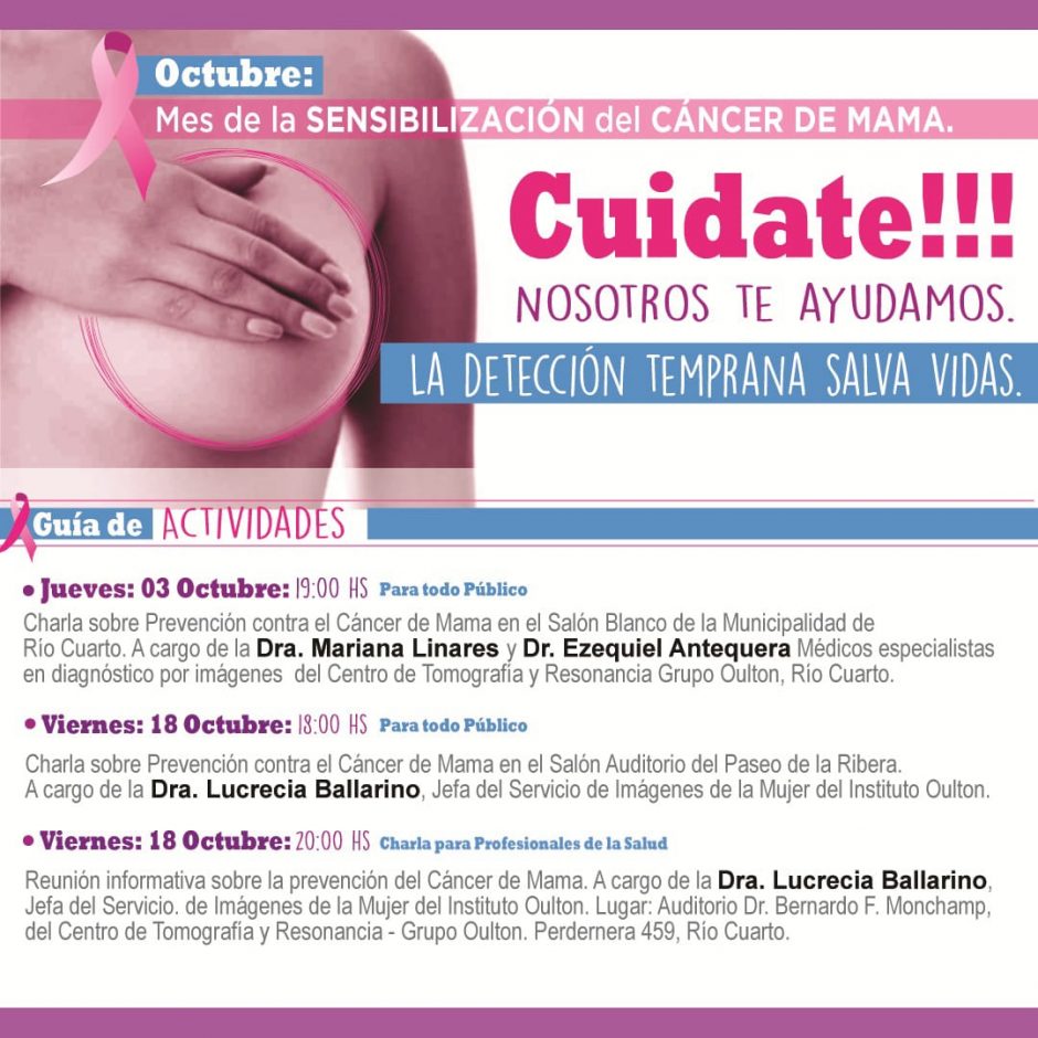 Octubre: mes de la SENSIBILIZACIÓN del CÁNCER DE MAMA - Colegio Médico ...